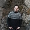 Sweater med rund hals i islandsk uld – sort