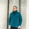 Sweater med høj krave i islandsk uld