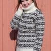 Sweater med rullekrave i islandsk uld
