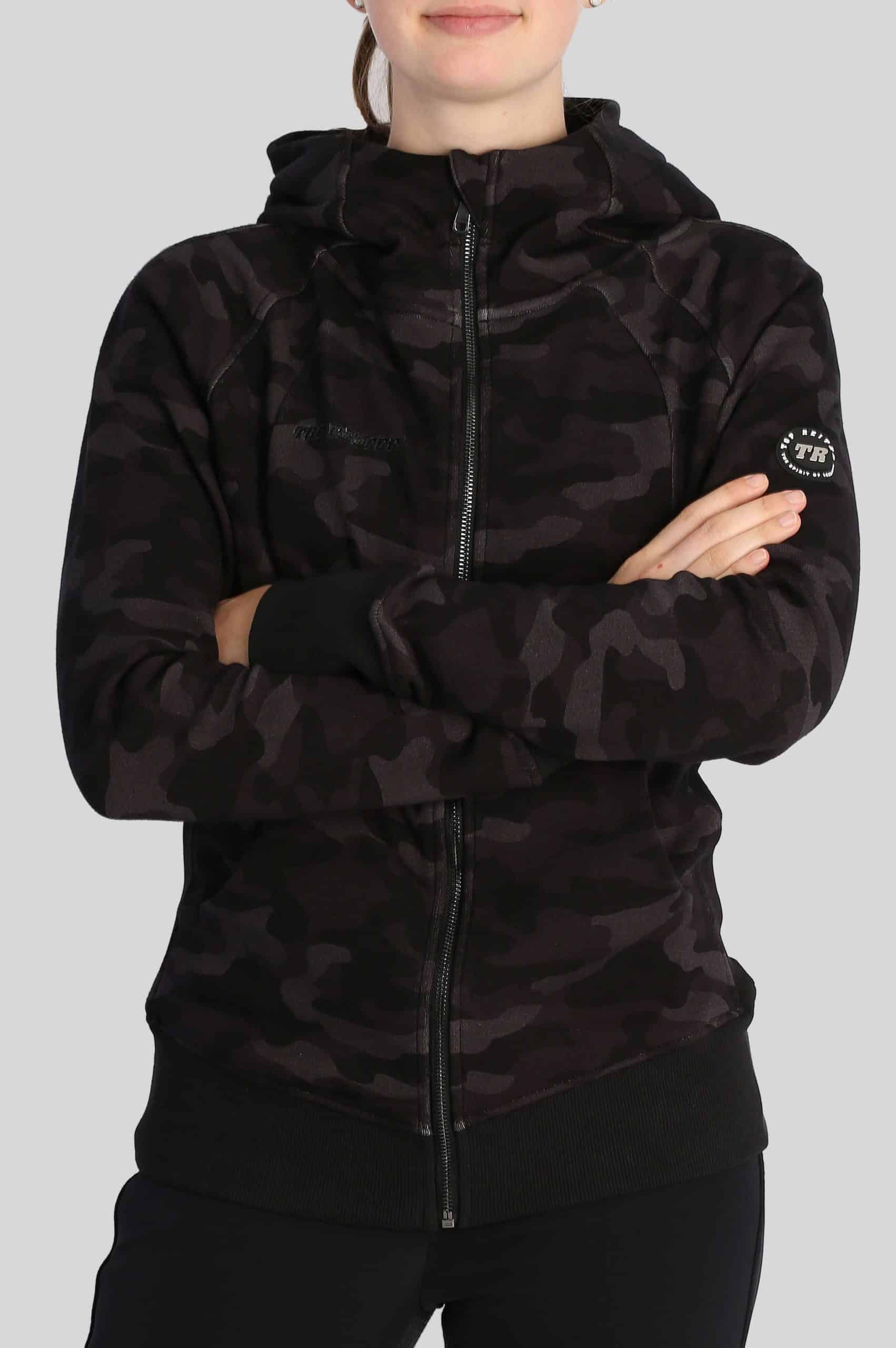 TOP REITER Sweatshirt med lynlås og hætte – Fold – Camouflage